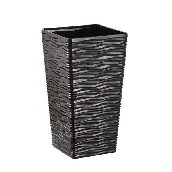 Tall Black Planter Pot Set of 2, Indoor/Outdoor, 22" Modern Minimalist Decorative Flower Pots, Home, Garden, Backyard, Front Porch, Patio Decor by Sona Casa