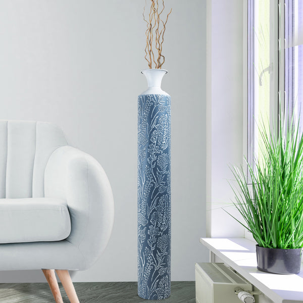 Luxury Metal Tall Vases, Large 40" Floor Vases, Living Room, Home, Office Décor