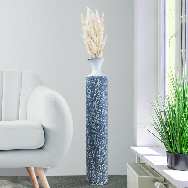 Luxury Metal Tall Vases, Large 32" Floor Vases, Living Room, Home, Office Decor-Sona Casa
