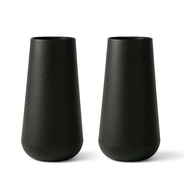 Set of 2 Contemporary Decorative Self Watering Pot, Modern Tall Indoor Planter, 33 in Home, Office, Garden Decoration, Gift-Sona Casa