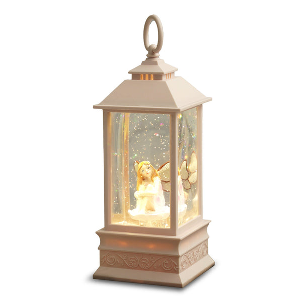 Christmas Gift for Girls and Teens - Pink Snow Globe Lantern with Lights, Music and Motion, with a Cute Little Christmas Fairy by Sona Casa