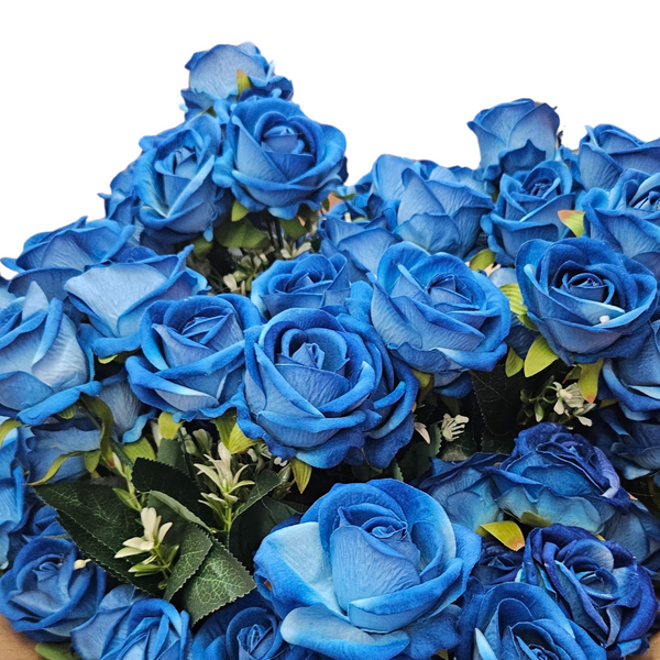 Lifelike Faux Red Rose Bouquet, 9 Pcs, 15" for Realistic Flower Arrangement