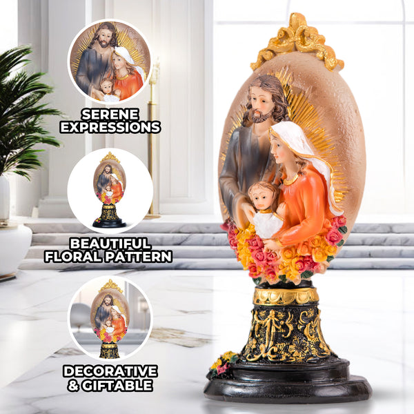 Holy Family Statue, Joseph, Mary, Jesus Figurine, 8" Catholic Home Decor, Christmas, Easter Gifts, Table Desk Decoration by Sona Casa
