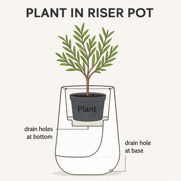 Set of 2 Tall White Indoor Decorative Planter, Modern Contemporary Self Watering Pot Home, Porch, Patio Decor Gifts-Sona Casa