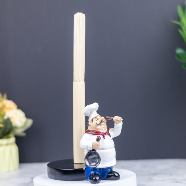 Paper Roll, 12" Towel Holder Cute Chef, Home, Restaurant, Kitchen Decor by Sona Casa