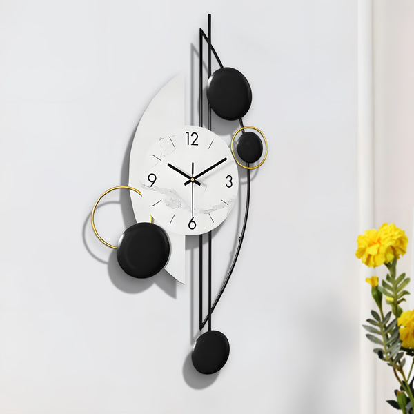 Modern Decorative Vertical Wall Clock for Home or Office, 32" Silent Non Ticking Minimalist Clock-Sona Casa