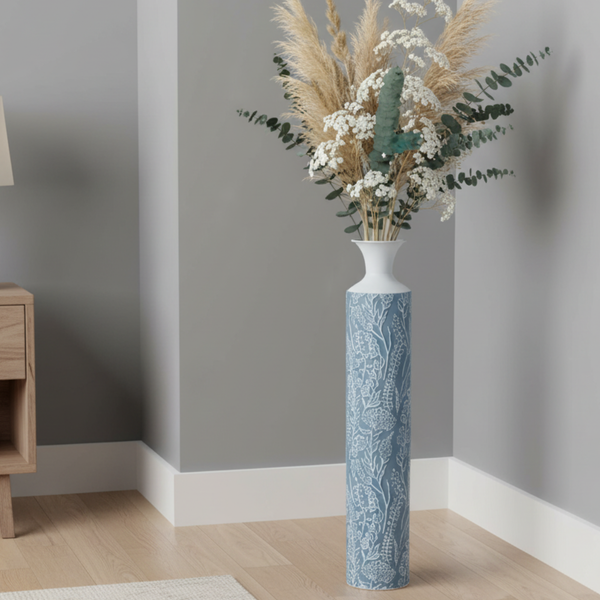 Luxury Metal Tall Vases, Large 32" Floor Vases, Living Room, Home, Office Decor-Sona Casa