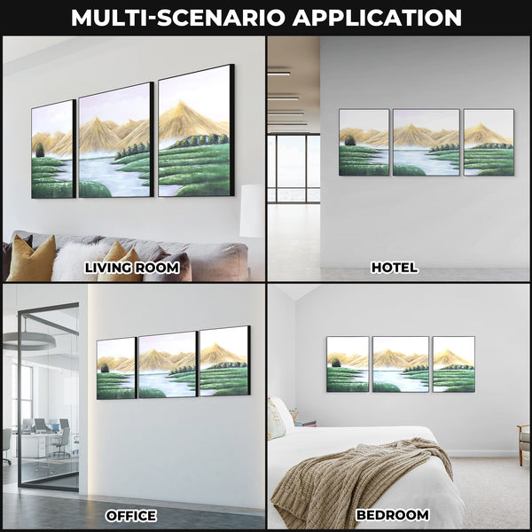 Mountain Canvas Large Scenery Painting, 79" Wall Art Decor Living Room by Sona Casa