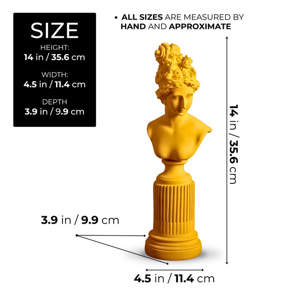 Female Bust Sculpture, Classical Roman Sculpture of Venus, Home Decor Gifts 14 inch, 36 cm by Sona Casa