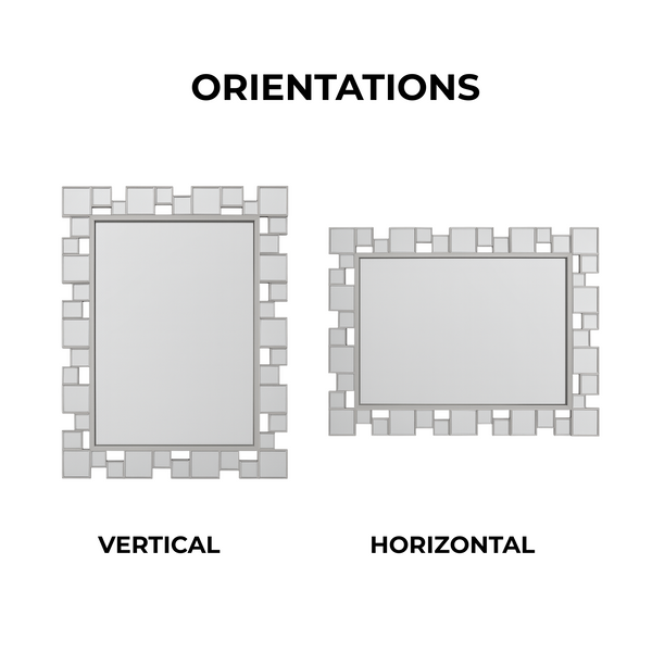 Modern Contemporary Silver Framed Decorative Mirror, Versatile Wall Mirror Living Room, Entryway, Bedroom Decor Gift-Sona Casa