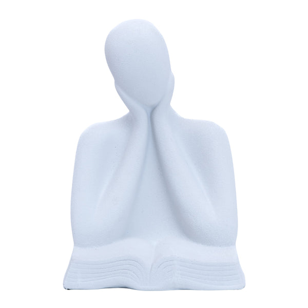 Thinker Statue, 8" Neutral Tabletop Home Office Decor Gift by Sona Casa