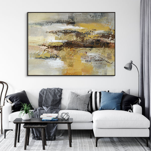 Desert Storm Painting, Large Hand-Painted Oil Canvas, Contemporary Abstract Art for Living Room, Unique Housewarming Gift by Sona Casa