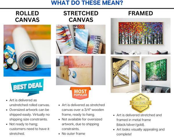 Floral Wall Art, Hand-Painted Spring Blossoms Painting, Large Canvas Wall Art for Living Room, Unique Housewarming Gift by Sona Casa