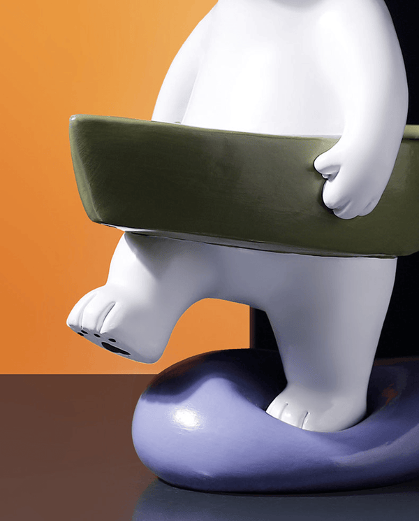 Bear Statue for Kids Toddler Room, 8" Desktop Tabletop Centerpiece by Sona Casa