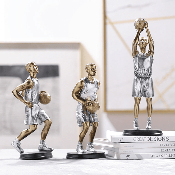 Set of 3, Basket Ball Player Statues for Home Décor by Sona Casa