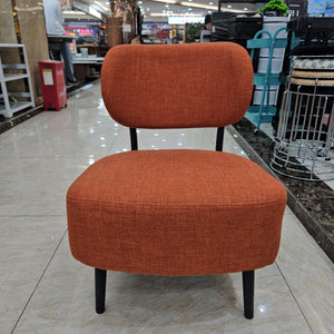 Comfortable Orange Fabric Accent Chair for Lounge, Home, Office, Living Room, Hotel Decor by Sona Casa