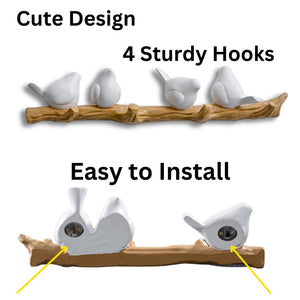 Rustic 4-Hook Wall Mount Coat Rack, 19" Entryway, Bathroom Towel Hanger by Sona Casa
