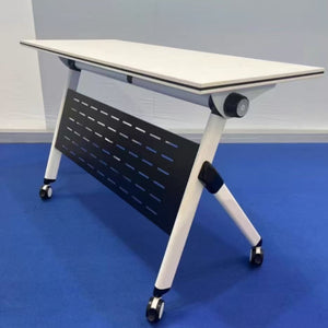 Corporate Conference and Training Table, Folding, White, Black Baffle-Sona Casa