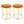 2 Piece Brown Stool with Gold Stand by Sona Casa