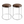 2 Piece Brown Stool with Silver Stand by Sona Casa