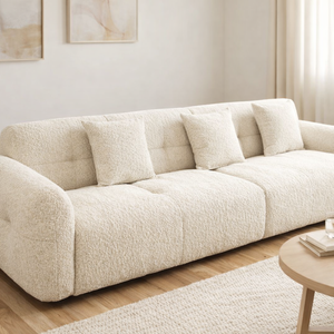 White modern sofa 3+2, fabric by Sona Casa