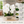 Silver Ceramic Vase with Artificial White Orchids, Modern Metallic Finish Decorative Flower Vase 19x40cm