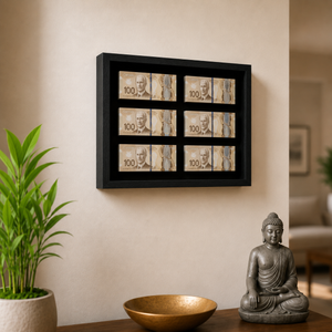 3D Wall Art Panel Featuring Fake Canadian Currency Design in Metallic Finish for Modern Home Décor 30x40cm - Accent Collection