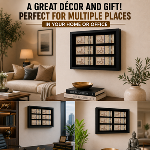 3D Wall Art Panel Featuring Fake Canadian Currency Design in Metallic Finish for Modern Home Décor 30x40cm - Accent Collection