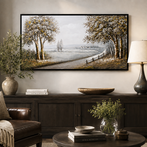 Textured Handmade Abstract Wall Art Panel in Neutral Tones for Modern Home Decor 70x140 cm