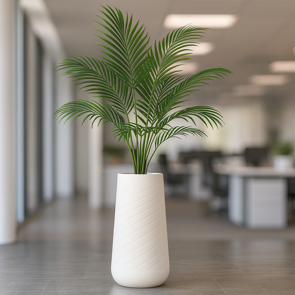 Tall White Indoor Self Watering Decorative Planter, 27" Modern Minimalist Flower Pot Home, Front Porch, Patio, Backyard & Garden Decor-Sona Casa