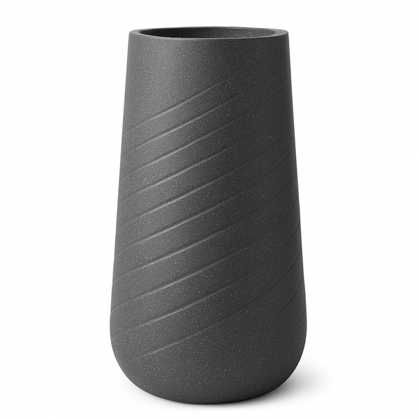 Modern Tall Black Indoor Self Watering Decorative Plant Pot, 33 in Contemporary Flower Pot Home, Office, Garden Decoration, Gift-Sona Casa