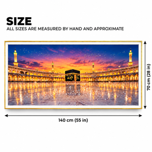 Islamic Crystal Wall Art - Framed 70x140 cm