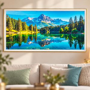 Banff Landscape Crystal Wall Art - Framed 70x140 cm