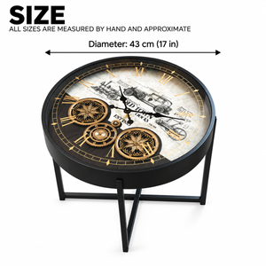 Round Coffee table with clock - Accent Collection