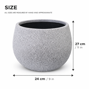 2 Pc Large Gray Planter Pots by Sona Casa