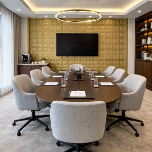 3D PVC Wall Panel, Gold, 4 Block by Sona Casa