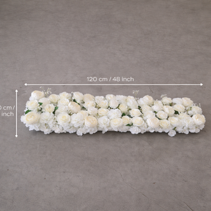 4 Feet White flowers runner for wedding event decoration - Accent Collection