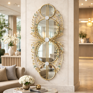 Large Decorative Butterfly Gold Metal Wall Mirror, Decorative Wall Art Home Office Living Room Entryway Decor by Sona Casa