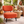 Comfortable Orange Fabric Accent Chair for Lounge, Home, Office, Living Room, Hotel Decor by Sona Casa