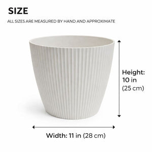 2 White planter pots by Sona Casa