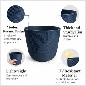 2 blue planter pot sets by Sona Casa