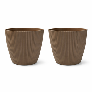 2 Brown Planter Pots by Sona Casa