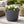 Modern Round Plastic Planter, 12-Inch Slate Gray Flower Pot, Home Office Garden Patio Porch Decor by Sona Casa