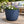 Modern Round Plastic Planter, 12-Inch Blue Flower Pot for Herbs and Ornamental Plants, Home Office Garden Decor by Sona Casa