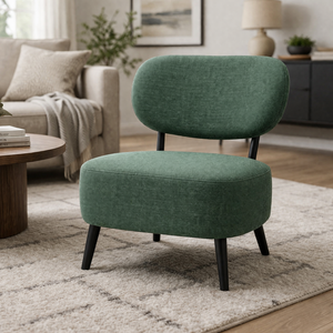 Comfortable Green Fabric Accent Chair for Lounge, Home, Office, Hotel Decor - Accent Collection