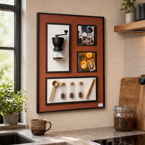 3D Coffee Wall Art Panel in Brown Finish for Kitchen or Café Décor, 60x80cm