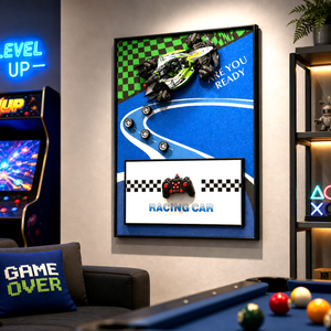 3D Metal Wall Art Sculpture of RC Car in Black Finish, Modern Industrial Home Decor, 60x80cm