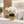 Elegant Gold Ceramic Vase with Artificial White Orchid Design, Glossy Finish, 17x42cm, Premium Home Decor Accent