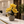 Tall Brown Ceramic Vase with Yellow Artificial Floral Arrangement, Modern Rustic Home Decor, 17x42cm
