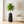 Tall Black Indoor Decorative Planter, 27